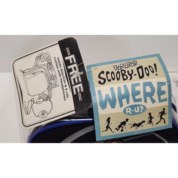 Vintage Scooby Doo Disc Man/ CD Holder Bag Fanny Pack Cartoon Black Blue Grey - Picture 7 of 13